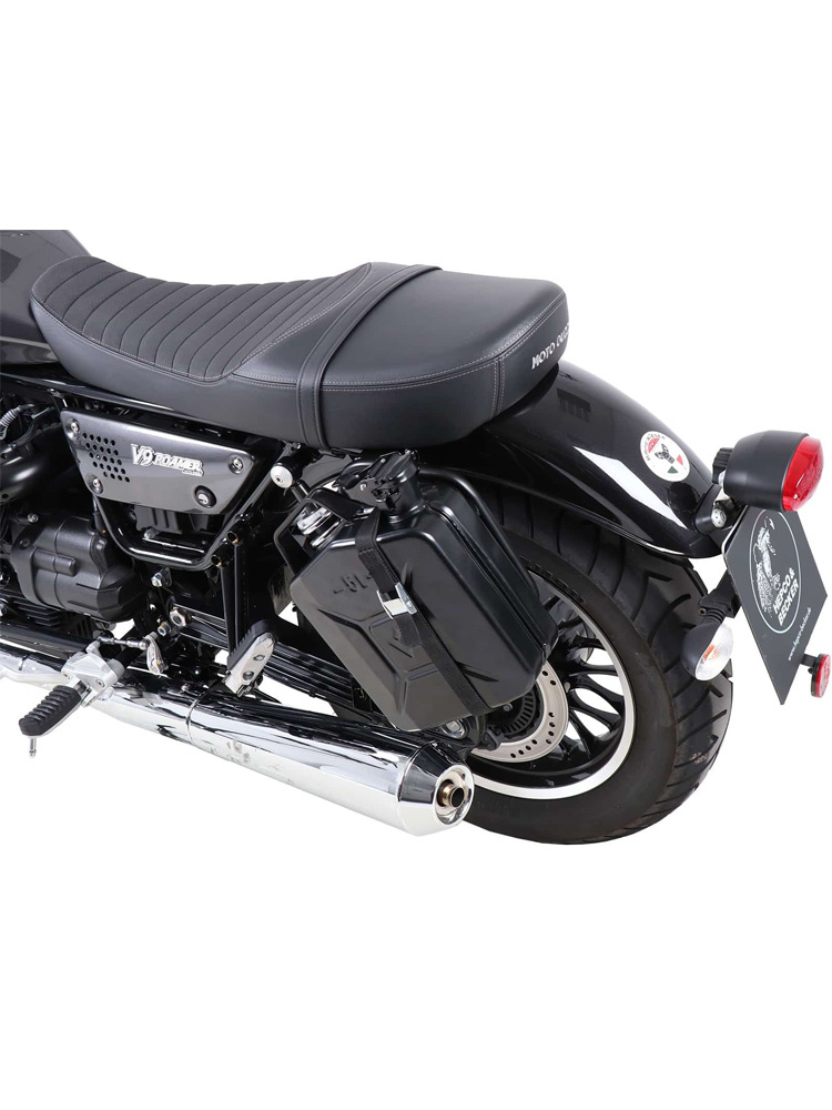 Kanister Hepco&Becker z uchwytem Cutout na lewą stronę do Moto Guzzi V9 Roamer (16-) 4 litry czarny