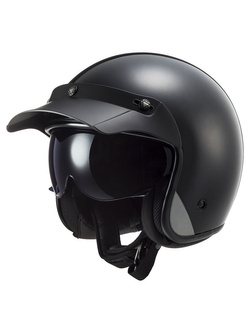 Kask otwarty LS2 OF601 Bob II Solid czarny matowy