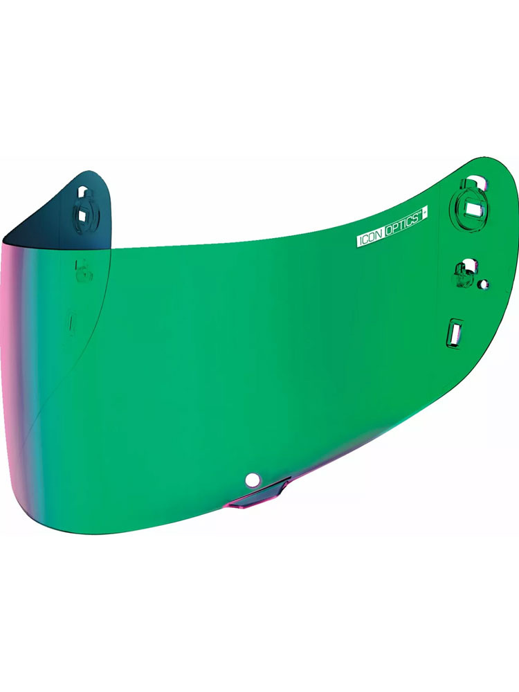 Szybka Optics Tracshield do kasku Icon Airframe Pro, Airform, Airmada lustrzana zielona