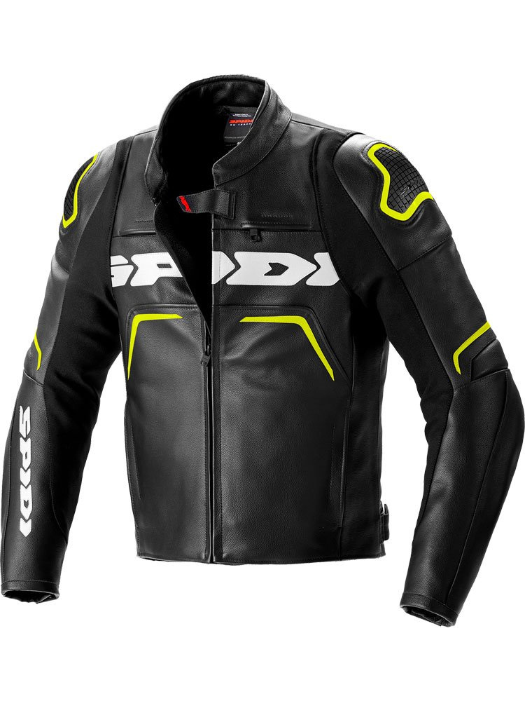 Kurtka motocyklowa skórzana Spidi Evorider 2 czarna-fluo