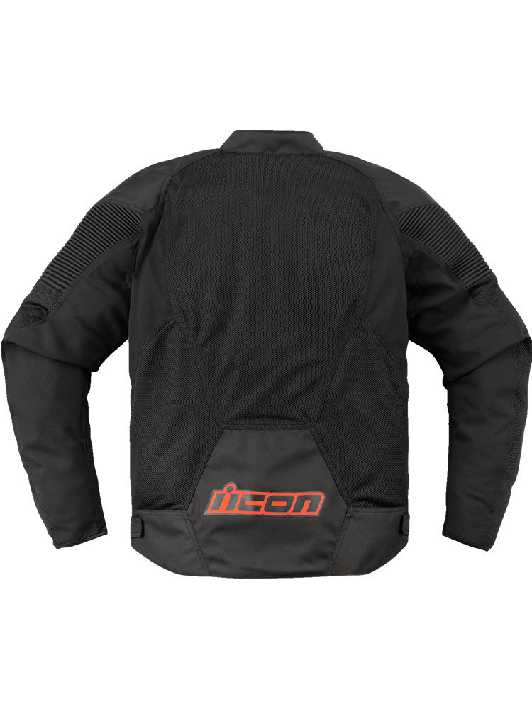Kurtka motocyklowa tekstylna Icon Overlord 3 Mesh czarno-czerwona