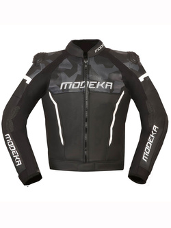 Kurtka motocyklowa skórzana Modeka Valyant czarno-biała