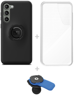 Zestaw: etui na telefon Samsung Galaxy S23+ + wodoodporny pokrowiec + uchwyt kulowy Quad Lock