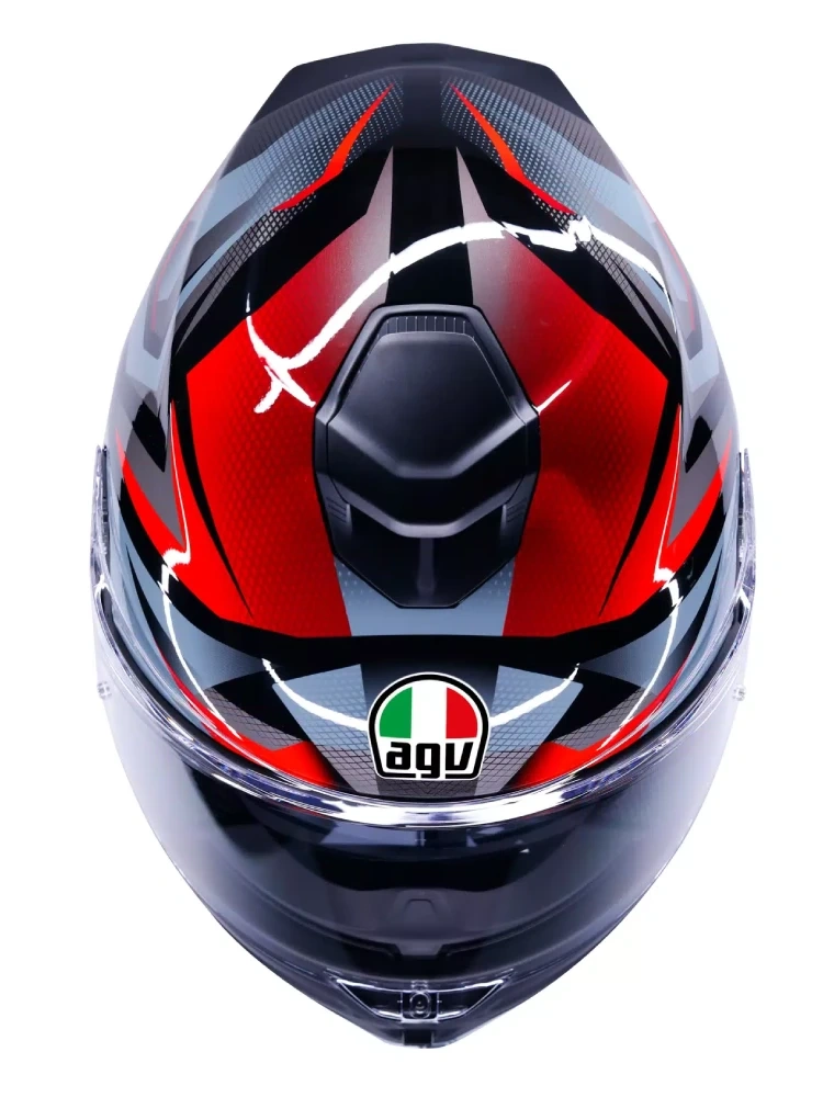 Kask integralny AGV K5 E2206 Munor czarno-czerwony, połysk
