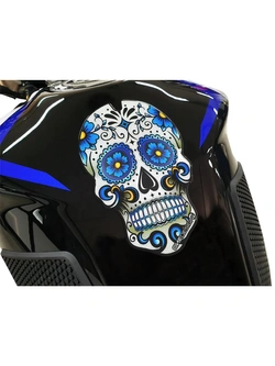 Tankpad Uniwersalny Onedesign Czaszka niebieska