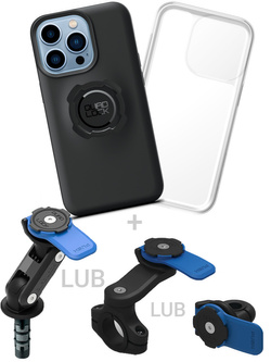 Zestaw na motocykl: etui na telefon iPhone 13 Pro Max + wodoodporny pokrowiec + mocowanie Quad Lock 