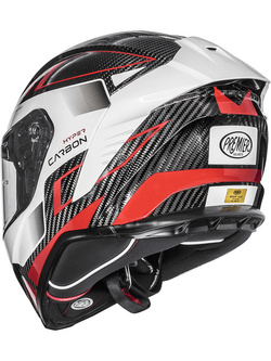 Kask integralny Premier Hyper Carbon TK92 czarno-biały-czerwony