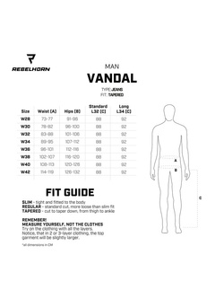 Jeansy motocyklowe Rebelhorn Vandal Twill czarne