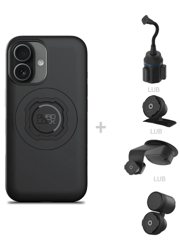 Zestaw do samochodu: etui MAG na telefon iPhone 17 (magnetyczne) oraz mocowanie Quad Lock