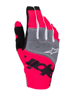 Rękawice cross Alpinestars MX Techstar czarno-różowy