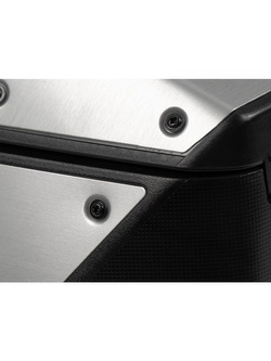 Kufer boczny plastikowy Hepco&Becker Xcore montowany na stelażu C-Bow czarno-srebrny (pojemność: 18 l)