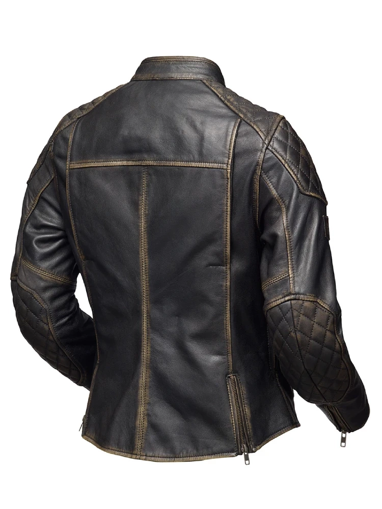 Kurtka motocyklowa damska skórzana Modeka Phinix brązowa