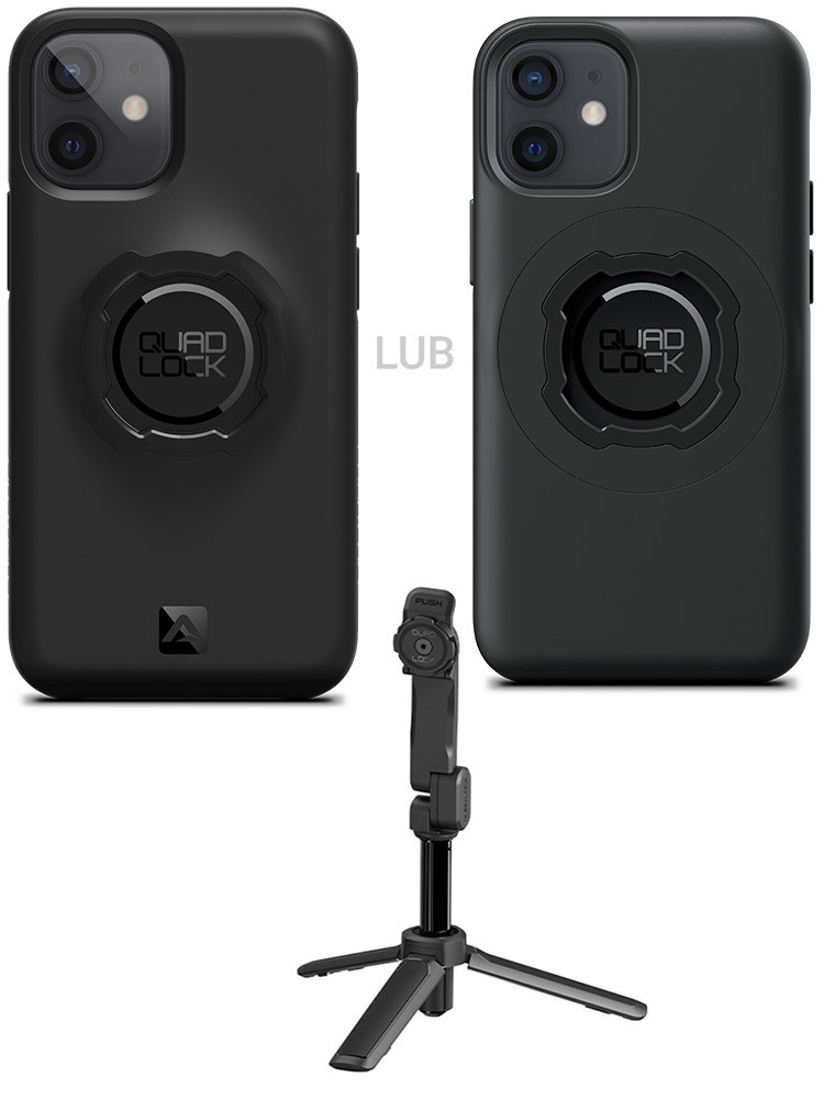 Zestaw: etui na telefon iPhone 12 mini + statyw/ selfie stick Quad Lock