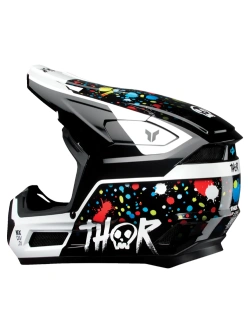Kask enduro Thor Youth Fleet czarno-biało-czerwony