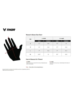 Rękawice cross damskie Thor Sportmode Iconic czarno-różowe