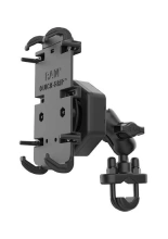 Uchwyt na telefon RAM Quick-Grip XL z adapterem tłumiącym wibracje i podstawą w kształcie litery U - krótki