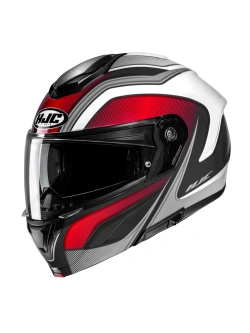 Kask szczękowy HJC C92 Sirius czarno-srebrno-czerwony