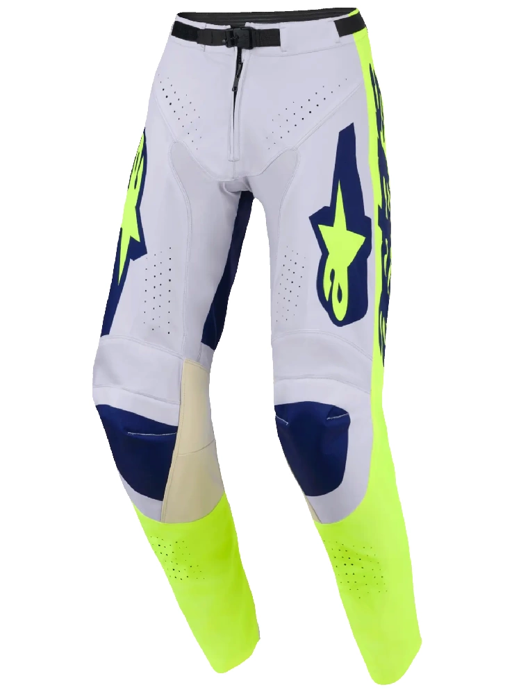Spodnie cross Alpinestars MX Racer Air Riway szaro-niebieskie-fluo