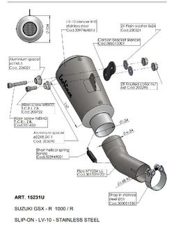 Tłumik motocyklowy LeoVince LV-10 Suzuki GSX-R 1000 (17-21) [stal nierdzewna] 