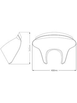 Owiewka motocyklowa sportowa PUIG Batwing SML Honda CMX 1100 Rebel/ DCT (21-) lekko przyciemniana