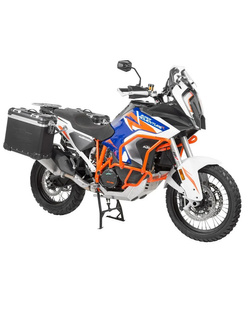 Zestaw: kufry boczne czarne "And-Black" Zega Evo + stelaże srebrne Touratech KTM Super Adventure 1290 S/R (21-24) [poj.: 31+38l]