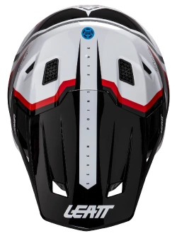 Kask enduro Leatt Moto 7.5 V25 czarno-szaro-czerwony z goglami czarno-czerwonymi
