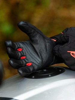 Rękawice motocyklowe Alpinestars Faster V3 Plasma Drystar czarno-czerwone