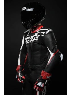 Kombinezon motocyklowy dwuczęściowy 4SR RR Pista AR czarno-czerwono-biały
