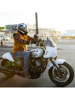 Kask integralny Biltwell Lane Splitter Flames czarno-biały