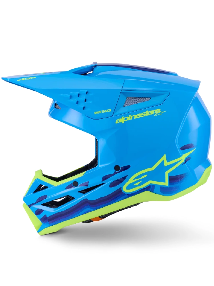 Kask enduro Alpinestars SM3 Force niebieski-fluo