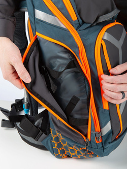 Plecak motocyklowy Klim Arsenal 30 szaro-pomarańczowy