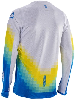 Bluza enduro Leatt Moto 4.5 Lite biało-niebiesko-żółta