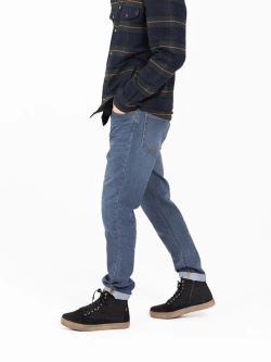 Jeansy motocyklowe John Doe Classic Tapered Mono niebieskie