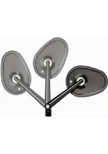 Lusterko motocyklowe uniwersalne Motogadget Mo.view Club Flip aluminiowe, czarne [długość ramienia: 110 mm]