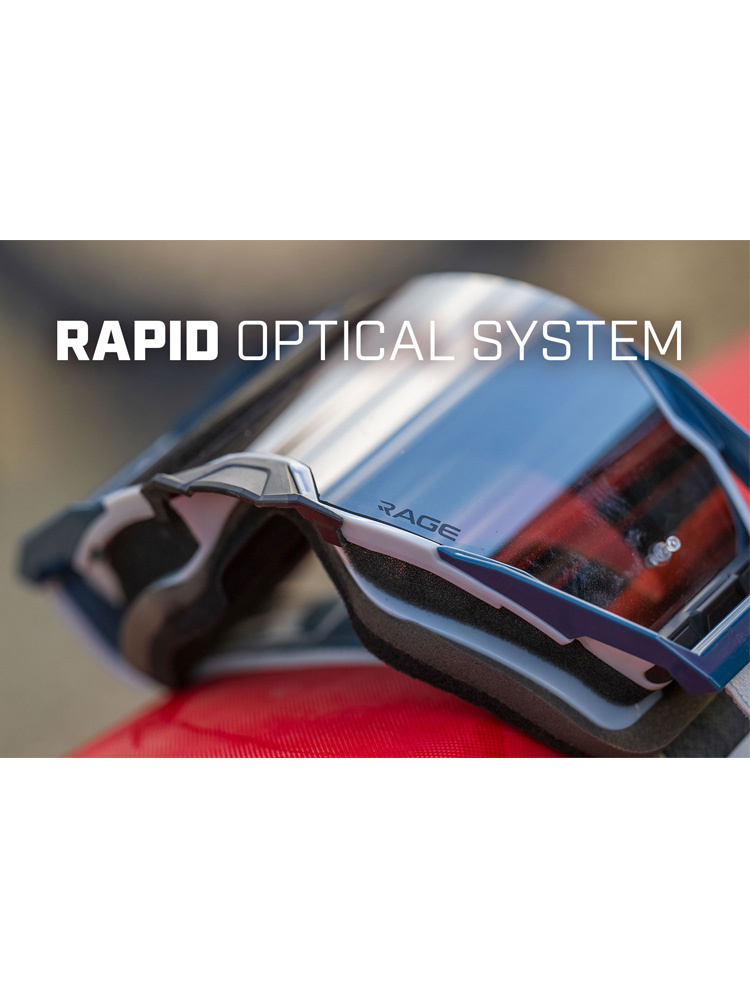 Gogle motocyklowe Klim Rage Off-Road szare ze srebrną lustrzaną szybką