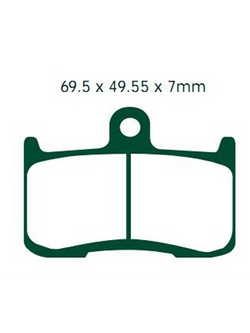 Klocki hamulcowe EBC EPFA347HH 69.5 x 49.55 x 7mm NA PRZÓD