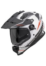 Kask adventure Scorpion ADF-9000 Air Feat biało-czarno-czerwony matowy