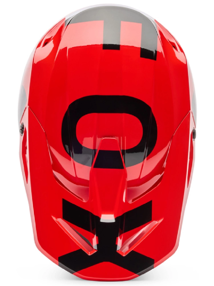 Kask enduro Fox V1 Shield czerwono-szaro-czarny