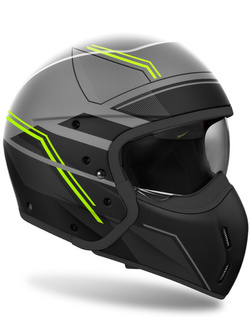 Kask modułowy Airoh J110 Slim czarno-szary-fluo matowy