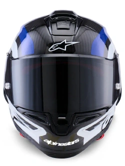 Kask integralny Alpinestars Supertech R10 Arius biało-czarno-niebieski, połysk