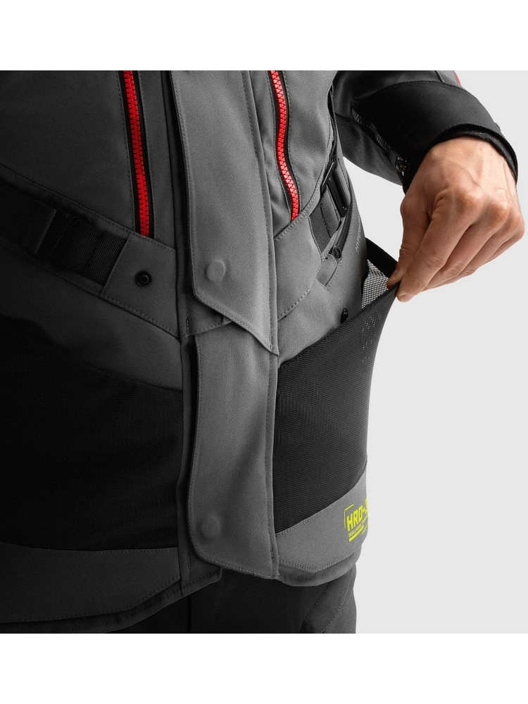 Kurtka motocyklowa tekstylna Rebelhorn Hardy 3.0 czarno-szaro-czerwona