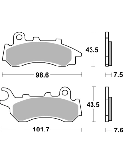 Klocki hamulcowe Brembo XS Honda ADV 150 (19-23)/ PCX 125 (10-)/ 150 (14-21) [na przód, kpl. na 1 tarczę]