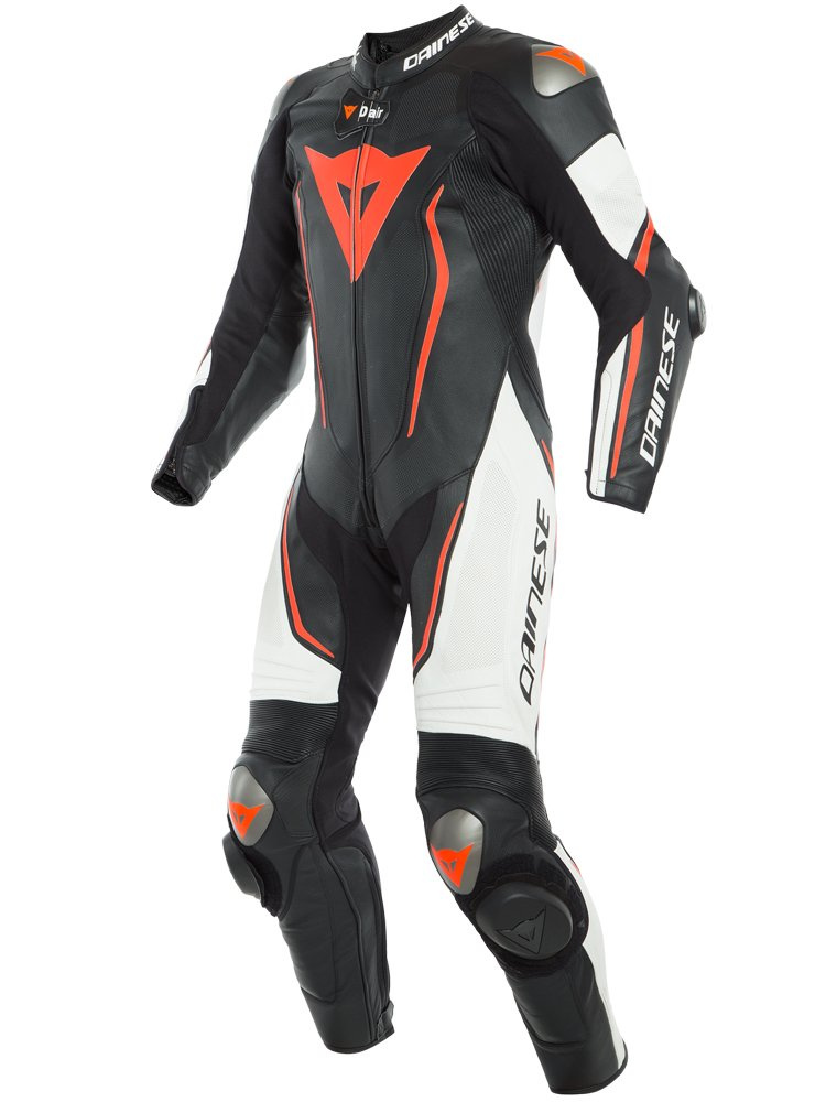 Motocyklowy kombinezon jednoczęściowy Dainese Misano 2 D-Air [z poduszką powietrzną] czarno-biało-czerwony