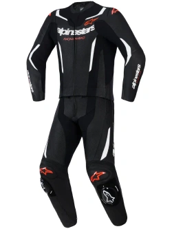 Kombinezon motocyklowy skórzany dwuczęściowy Alpinestars GP Force V2 czarno-biało-czerowny