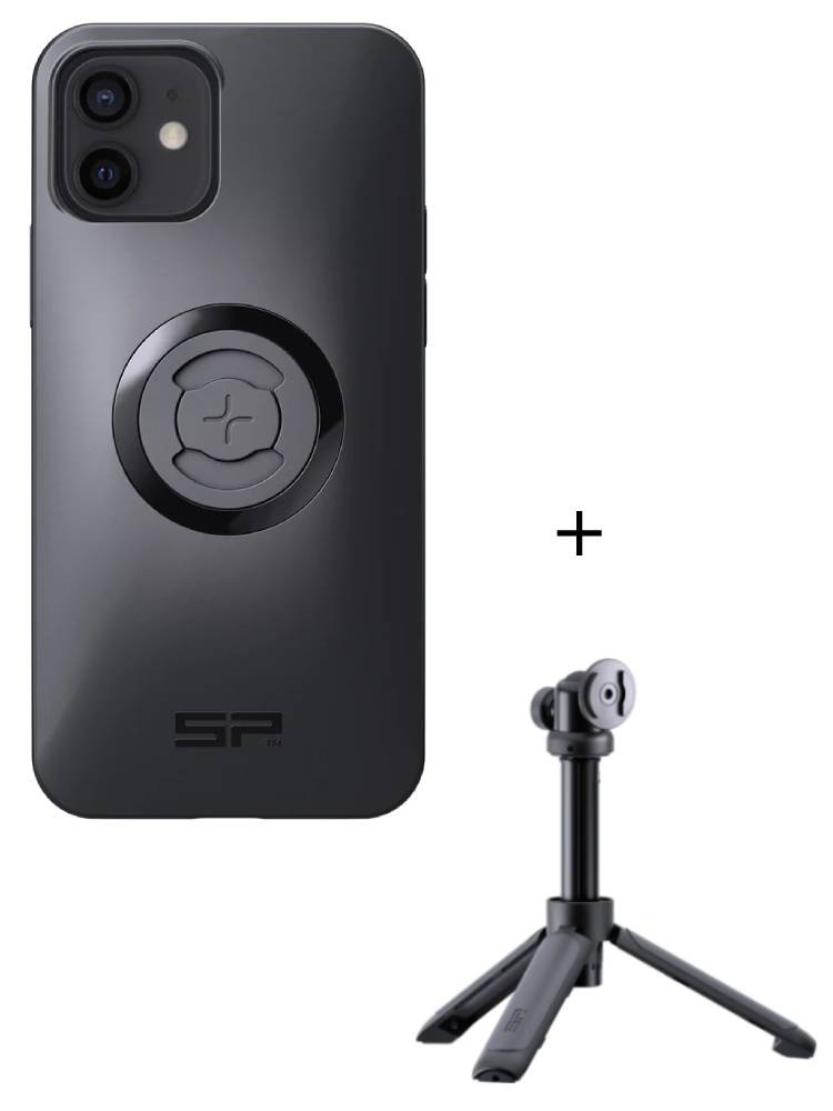 Zestaw: etui na telefon iPhone 12/12 Pro + statyw/selfie stick SPC+ SP Connect
