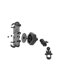 Uchwyt na telefon RAM Quick-Grip XL z adapterem tłumiącym wibracje i podstawą w kształcie litery U - krótki