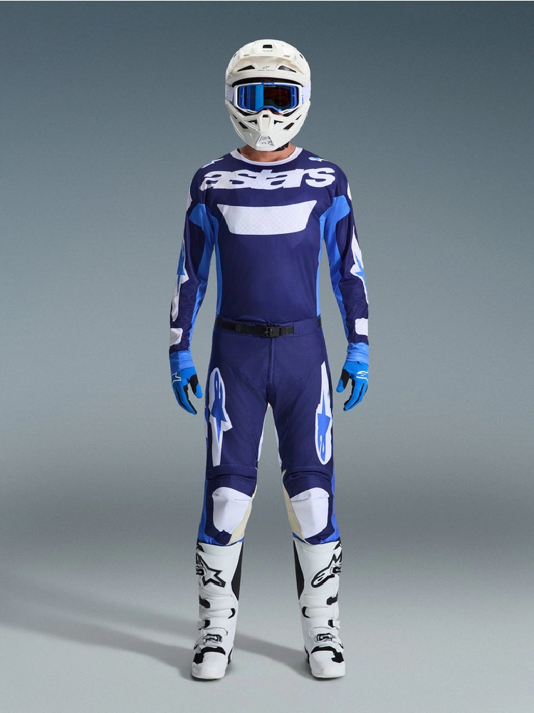 Spodnie cross Alpinestars MX Racer Riway niebiesko-białe