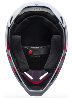 Kask enduro dziecięcy Fox V1 Draft biało-czarno-czerwony