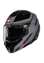 Kask szczękowy HJC I101 Mira czarno-szaro-czerwony