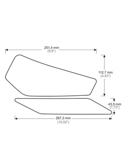 Tankpady boczne PUIG do Kawasaki Ninja 400 (18-) czarne
